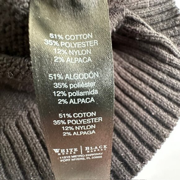 White House Black Market- Mini Poncho/Dolman Geometric Sweater Size Large - Picture 6 of 9